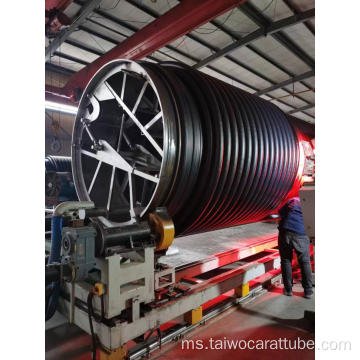 HDPE Paip Paip Plastik Diameter Berkalur Besar